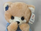 Applause Prayer Bear Plush 11 Inch Blue Shirt 1984 Stuffed Animal Toy