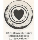 Vintage Hrn Monarch Heart Inlaid Poker Chips Lot Of 10 Different Colors Rare 