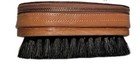 Vtg Leather Topgrain Cowhide Stitch Shoe Brush Shoe Horn Travel Kit 