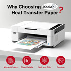 Koala Iron On Heat Transfer Paper For White And Light Color Fabric 25 Sheets 8 5