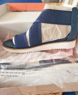 Easy Spirit Women s Wander Flat Sandal  Navy  Size 10 New In Box