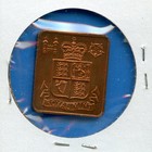 1975 Royal Mint Queen Elizabeth Ii Rectangular Bronze Collector s Medallion  17