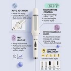 5 In 1 Hair Curler Set Auto Rotating Curling Iron Wand Interchangeable Barrels
