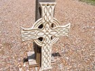 Cast Iron Wall Cross  Off White With Gold Highlights  Christian Wall Art