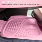 Floor Mats Universal 4   piece All   weather Trimable Floor Mats  Pink