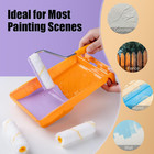 24 Pieces 4-inch Small Paint Roller Covers Microfiber Rollers