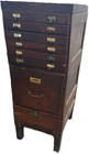 Antique Shaw Walker Oak 4 Drawer Wood File Cabinet Collectors Piece Decent Cond