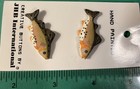 2  Vintage Jhb 1 1 2    Fish Rainbow Trout Plastic Applied Shank Buttons Noc-m1