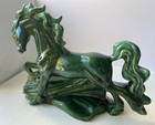 Haeger Vintage Green Horse Pottery Planter