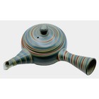 Vintage Seisen Tokoname Kyusu Teapot Japanese Nerikomi Marbled Clay Side Handle