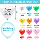 72 Pcs Memorial Balloons Funeral Heart Memory 74 Piece Set  Blue white