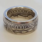 New Handcrafted Morgan Dollar Silver Coin Ring Vintage Style Unisex Jewelry 2025