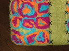 Handmade In Nepal 100  Wool Green Pink Orange   Turquoise Purse Handbag Braided