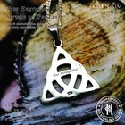Celtic Knot Triquetra Trinity Pendant Necklace  free Engraving  solid 925 Silver