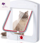 Medium 4-way Lockable Dog   Cat Door Magnetic Flap Safe Frame For Large Pets