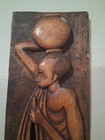 Vintage Hand-carved Wooden Folk Art Wall Hanging Plaque 