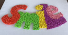 Vintage Smile Melted Plastic Popcorn Art Hippie Wall Decoration
