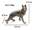 Brass Wolf Dog Animal Statue Small Sculpture Tabletop Figurine Home Decor Gifts
