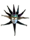 Jester Bells Full Face Masquerade Mask  Costume Halloween Mardi Gras Wall Decor