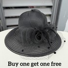 Elegant Women s Cloche Hat With Netting Church Dress Hats Kentucky Derby 2pcs