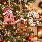 Personalized Gingerbread Name Ornament Custom Family Wooden Christmas Gift