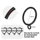 10 Pack Metal Curtain Rings With Eyelets  Drapery Rings For Curtains Rod Fits Up