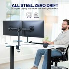 Vivo Black Dual Monitor Desk Mount Adjustable Stand  Fits Screens Up To 30 