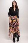 Johnny Was Jade Terra Floral Silk Tiered Maxi Skirt L78825-1