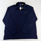 Polo Ralph Lauren Estate Rib 1 4 Zip Sweater Mens Xl New Navy Flesh Pony Cotton