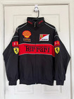Vintage Ferrari F1 Jacket   Embroidered Patches - Unisex Racing Jacket