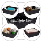 Large Woven Storage Basket Bin Polyester Storage Bins W  Handles Home Organizer