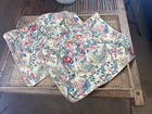 Ralph Lauren 2 Pillow Sham Tangiers Floral Tan teal pink Jute Trim Standard Vtg