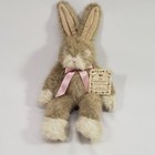 Russ Hopscotch Stuffed Brown Rabbit Plush With Pink Bow Heartcraft Collection 