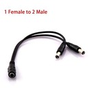 Dc Power Splitter Cable Cord Adapter 1 Female To 2 Male Cctv Security Camera Dvr