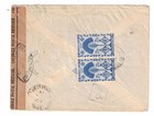 1944 Tananarive Madagascar Registered Censored Airmail Cover To Algeria