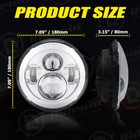 7 inch Led Headlight Projector Hi lo Beam For Yamaha V-star Xvs 650 1100 Classic