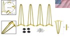 Sturdy 18in Gold Hairpin Legs With Floor Protectors - Effortless Diy Upgrade