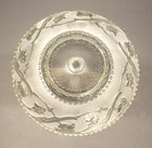 Vtg Art Deco Frosted Glass Floral Design Ceiling Lamp Shade 11-3 4x3-1 2 