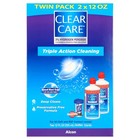 Clear Care Contact Lens Solution - Twin Pack  For Daily Cleaning