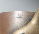 Vintage French Copper Saucepan 3 5  Pot Brass Handle Stamped Made In France
