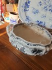 Antique Black Transferware Staffordshire Soup Tureen As Is