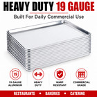 12 Pack Full Size Aluminum 18 x 26  Bun Sheet Baking Pan Wire Rim Commercial Cps