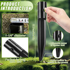 6 Pack Metal Stakes Solar Lights Replacement Spike  10 In Steel Torch Stand Stak