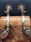 Antique Crockett  mustache  Spurs With Display Block