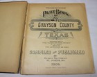 1908 Plat Map Book Of Grayson County Texas Large Folio Jackson Map Co 