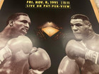 Original Vintage 1991 Mike Tyson Vs  Evander Holyfield Boxing Fight Poster