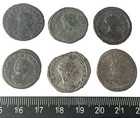Authentic Ancient - Lot Of 6 Ancient Roman Silvered Double Denarius Coins 139