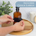 16oz Amber Glass Spray Bottles 2pk  3-setting Sprayers   Chalk Labels