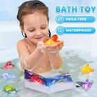 6 Pack Light Up Bath Toys   Magic Bath Book   Storage Bag For Toddler  No Hole F