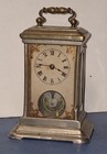 Rare Unusual Antique Early Yale Carriage Clock Working Visible Escapement C 1880